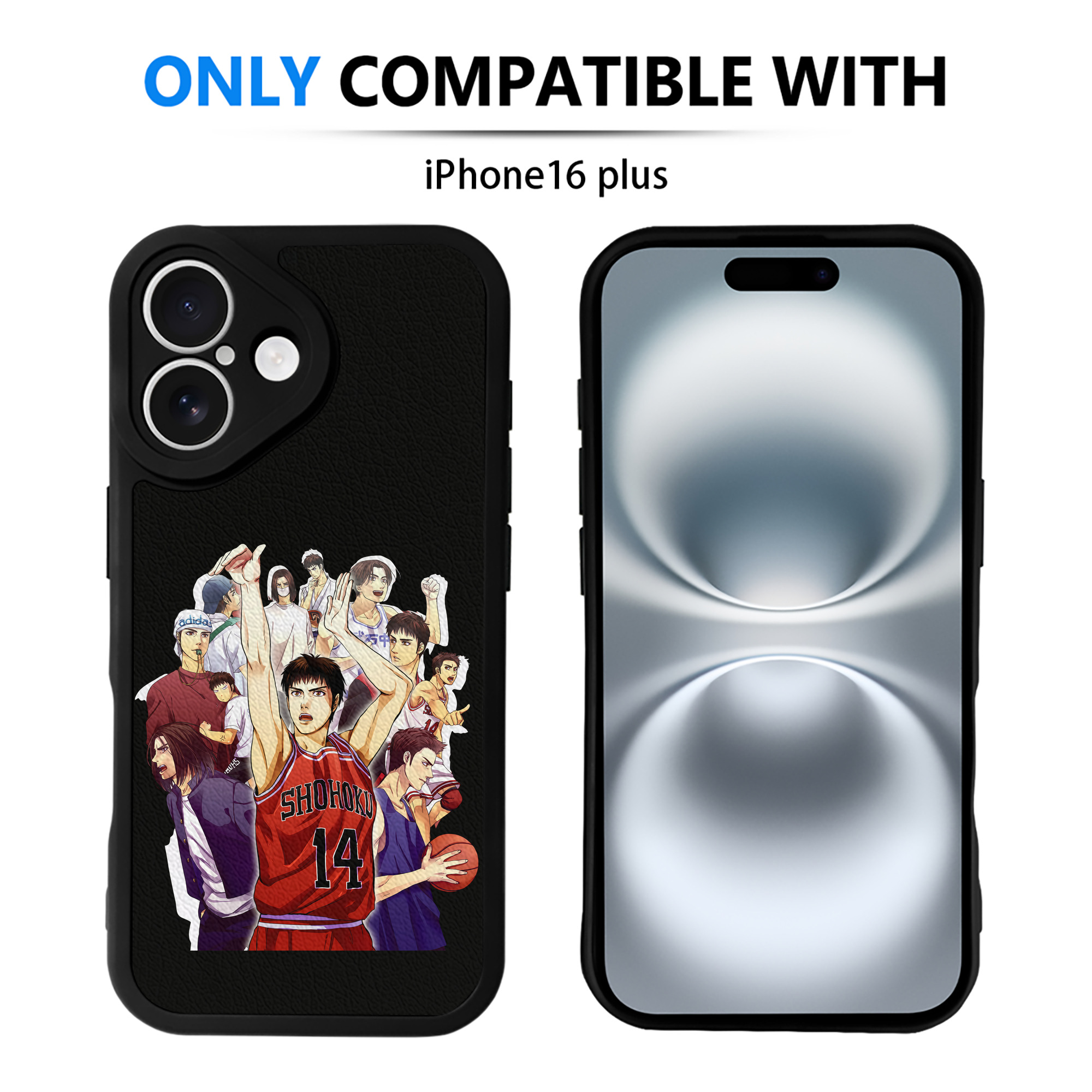 （画像用） SLAM DUNK／スラムダンク 【iPhone 16シリーズ対応】シリコンスマホケース（レザー調） 材質：シリコン